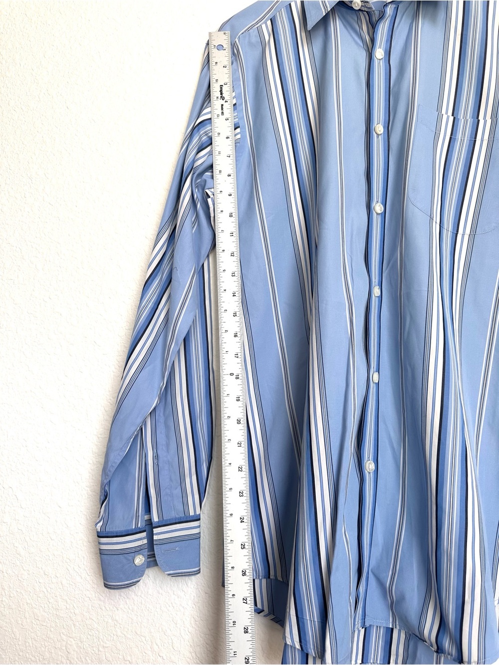 RALPH LAUREN Purple Label Men's Striped Button‎ Down cotton Shirt Size Medium - Picture 10 of 17